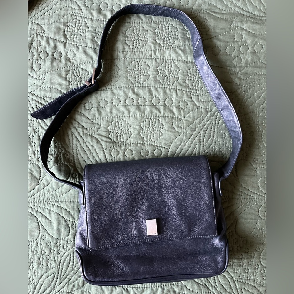 Vintage Perlina New York Navy Leather Bag